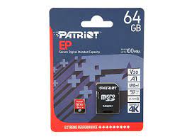 Patriot EP V30 A1 64GB Micro SDXC Card + Adapter