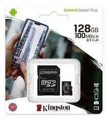Kingston Sdcs2/128gb Microsdxc Canvas Select Plus – Designed For Hd+Hi-Res Filming With Water/ Temperature/ Shock/ Vibration/ X-Ray Proof ( Secure Digital Extended Capacity 15x11x1mm ) With Sdxc Adapter Not Compatible With Sdhc Only Camera/Reader Uhs