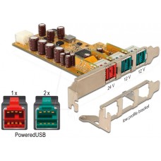 Sunix Pub1200x - Standard + Low-Profile Dual Bracket - 1x24v + 2x12v Powered Usb Pci-Express (1x) Card , 3 X External +1 X Internal Usb2.0 , Powered By Internal 6-Pin Power Connector From Psu , Nec Pi7c9x440sl Chipset , Ideal For Pos Application With No