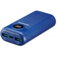 Adata Ap10000qcd-Dgt-Cdb P10000qcd Drak Blue Powerbank 10000mah(37wh) , Qualcomm Quick Charge 3.0 , Pd3.0 Fast Charge , Resilient Plastic With Fire-Retardant , 5v/3a Or 9v/2a Input For Fast Charging + Triple Output ( 2x Usb Type-A + 1x Usb3 Type-C ) , For