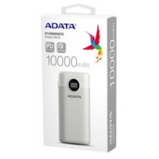 Adata Ap10000qcd-Dgt-Cdb P10000qcd Drak \White Powerbank 10000mah(37wh) , Qualcomm Quick Charge 3.0 , Pd3.0 Fast Charge , Resilient Plastic With Fire-Retardant , 5v/3a Or 9v/2a Input For Fast Charging + Triple Output ( 2x Usb Type-A + 1x Usb3 Type-C ) , F