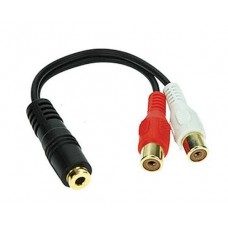 3.5mm Female To Rca(L+R) Female Audio Cable