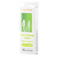 Adata Amficpl-1m-Cwh Usb2 Type-C I-Cable ( Lightning 8pins Sync+Charge ) - Plastic White - Apple Mfi Certified , 24 Awg Copper Power Wire , Emi Protection With Foil+Copper Shielding - 100cm Adata Amficpl-1m-Cwh Usb2 Type-C I-Cable ( Lightning 8pins Sync+Charge ) - Plastic White - Apple Mfi Certified , 24 Awg Copper Power Wire , Emi Protection With Foil+Copper Shielding - 100cm