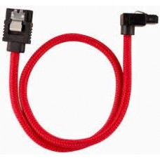 Corsair Cc-8900280 Sata Cable 30cm Flexible Mesh Paracord Sleeved - Red With L-Shape / 90° Angle Connector Corsair Cc-8900280 Sata Cable 30cm Flexible Mesh Paracord Sleeved - Red With L-Shape / 90° Angle Connector