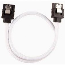 Corsair Cc-8900249 Sata Cable 30cm Flexible Mesh Paracord Sleeved - White With Straight Connector Corsair Cc-8900249 Sata Cable 30cm Flexible Mesh Paracord Sleeved - White With Straight Connector