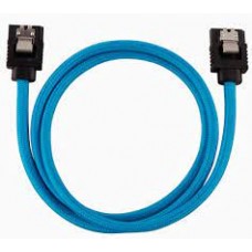 Corsair Cc-8900255 Sata Cable 60cm Flexible Mesh Paracord Sleeved - Blue With Straight Connector Corsair Cc-8900255 Sata Cable 60cm Flexible Mesh Paracord Sleeved - Blue With Straight Connector