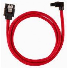 Corsair Cc-8900280 Sata Cable 30cm Flexible Mesh Paracord Sleeved - Red With L-Shape / 90° Angle Connector Corsair Cc-8900280 Sata Cable 30cm Flexible Mesh Paracord Sleeved - Red With L-Shape / 90° Angle Connector