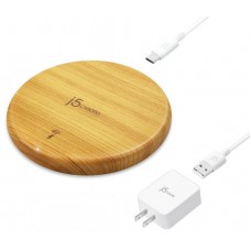 J5 Create Jupw1101w 1-Coil Wireless Charging Pad With Wood Finish - With Non Slip Base + Built-In Led Indicator + Surge Protection + Foreign Object Warning , +/- 8mm Electric Field For Thick Phone Case , Tangle-Free Flat Cable Design , Lightweight 79.5g , J5 Create Jupw1101w 1-Coil Wireless Charging Pad With Wood Finish - With Non Slip Base + Built-In Led Indicator + Surge Protection + Foreign Object Warning , +/- 8mm Electric Field For Thick Phone Case , Tangle-Free Flat Cable Design , Lightweight 79.5g ,
