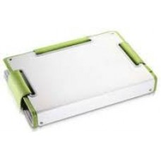 Coolermaster / Choiix C-Mb03-G1 14" Notebook Ergonomic Metal Sleeve/Bag With Handle Metal Sleeve For Heat Dissipation & Screen Protection Silver With Green Finish 344x251x42mm Work As Angled Nb Stand /Cooler