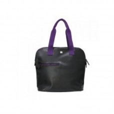 Vax Calabria Silver & Black 14 Inch Woman's Compact Tote Bag