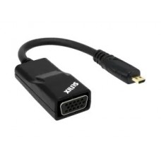 Sunix H2v57c0 Micro-Hdmi ( Type-D / 2.8x6.4mm ) To Vga 80mm Converter Cable ( For Mobile Device With Micro-Hdmi ) With Emi Shielding For Anti-Jamming Signal Support Upto Wuxga 1920x1200 - Retail Pac