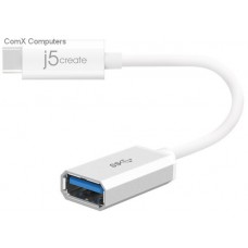 J5create Jucx05 Usb3 (Gen1/5gb/S) Type-C To Type-A Female For Extra Long Cable - Converter ( 10cm Short Cable ) For Usb2.0/3.0/3.1 Type-A Cable/Device With Pd 2.0 Upto 5v / 3a White - Retail Pack J5create Jucx05 Usb3 (Gen1/5gb/S) Type-C To Type-A Female For Extra Long Cable - Converter ( 10cm Short Cable ) For Usb2.0/3.0/3.1 Type-A Cable/Device With Pd 2.0 Upto 5v / 3a White - Retail Pack