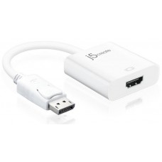 J5create Jda154 Displayport To Hdmi 100mm Converter Cable ( Female Work With Existing Hdmi Cable ) - 2.7gbps Support Upto Wuxga 1920x1200@60hz White For Mac Or Pc - Retail Pack J5create Jda154 Displayport To Hdmi 100mm Converter Cable ( Female Work With Existing Hdmi Cable ) - 2.7gbps Support Upto Wuxga 1920x1200@60hz White For Mac Or Pc - Retail Pack