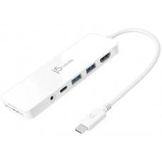 J5 Create Jcd373 7-In-1 Minidock - Usb3.0 Type-C ( Gen1/5gbps ) Universal Docking Station - With 4k Hdmi ( Upto 3840x2160@30hz Or 1920x1080@60hz ) + Usb3 Type-C With 60w Pd3.0 + 2x Usb3.0 Type-A + Dual Card Readers ( Sdxc + Microsdxc ) + 3.5mm Audio In/O J5 Create Jcd373 7-In-1 Minidock - Usb3.0 Type-C ( Gen1/5gbps ) Universal Docking Station - With 4k Hdmi ( Upto 3840x2160@30hz Or 1920x1080@60hz ) + Usb3 Type-C With 60w Pd3.0 + 2x Usb3.0 Type-A + Dual Card Readers ( Sdxc + Microsdxc ) + 3.5mm Audio In/O