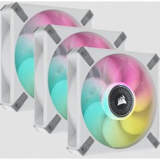 Corsair Co-9050117-Ww Ml120 Elite Rgb White Tripple X3 Kit + Controller ( Lighting Node Core ) - With 8x Rgb Leds 120x120x25mm Premium Magnetic Levitation Bearing 7 Blades Pwm Fans With Airguide 450-2000rpm 10-30dba 15-58cfm 0.3-2.9mm/H2o Static P