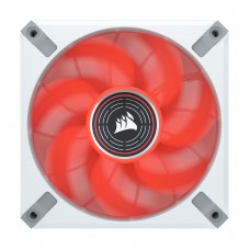 Corsair Co-9050126-Ww Ml120 Elite White With 8x Red Led 120x120x25mm Premium Magnetic Levitation Bearing 7 Blades Pwm Fans With Airguide 450-2000rpm 10-30dba 15-58cfm 0.3-2.9mm/H2o Static Pressure