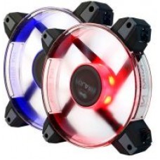 Inwin Polaris Rgb X2 - With Modular Connector For Daisychain + Transparent Frame+Blade To Increase Visual Lighting Effect ; 120x120x25mm 7x Black Blades Pwm Fans Shockproof Rubber Corners For Noise Reduction 500-1280rpm 23.7dba 43.31 Cfm 1.26 Mm/H2