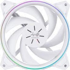 Inwin Asp120 Sirius Loop White ( Pure ) Argb - Dual-Looped Rings Of Rgb Lighting ; 120x120x25mm 7x Black Sickle Blades Pwm Fans Shockproof Rubber Corners For Noise Reduction 500-1800rpm 27dba 50 Cfm 1.67 Mm/H2o Static Pressure