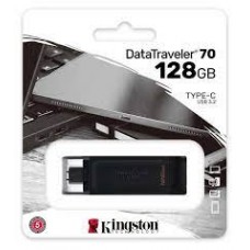 Kingston Dt70/128gb Datatraveler 70 Black 128gb Flash Drive With Keyring Loop Usb3 (Gen1/5gbps) Type-C For Pc Or Mobile Devices Read/Write : 100/15 Mb/Sec 59x18.5x9mm Mini Size Support Linux Mac Os - 5 Years Warranty Kingston Dt70/128gb Datatraveler 70 Black 128gb Flash Drive With Keyring Loop Usb3 (Gen1/5gbps) Type-C For Pc Or Mobile Devices Read/Write : 100/15 Mb/Sec 59x18.5x9mm Mini Size Support Linux Mac Os - 5 Years Warranty
