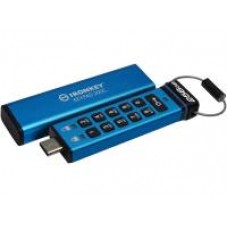 Kingston Ikkp200c/128gb Ironkey Keypad 200 128gb Usb3 Type-C Flash Drive With Hardware-Secured Lock ( With Customizable 10x Digit Numeric Combination Lock ) Auto-Lock When Removed From Host Device Drive Locks Down And Reformats After 10 Invalid Login