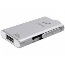 Pqi 6i01-032gr1001 Iconnect 32gb Silver - Usb3.0 + Apple Certified Mfi Lightning Dual-Connectors Flash Drive For Ios/Mac/Pc ; 54x31x8mm Read/Write : 30.2/15.5 Mb/Sec With Backup Software - 2 Years Warranty