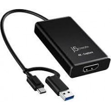 J5 Create Jva11 4k Hdmi Video Capture Adapter ( For Video Streaming Or Broadcasting Or Gaming ) - Type-A/C ( Gen1/5gbps ) Hdmi Input/Capture ( 4k@30fps / 2k@60fps / 1080p@120fps ) Driver Free For Windows/Macos/Android Aluminum Housing J5 Create Jva11 4k Hdmi Video Capture Adapter ( For Video Streaming Or Broadcasting Or Gaming ) - Type-A/C ( Gen1/5gbps ) Hdmi Input/Capture ( 4k@30fps / 2k@60fps / 1080p@120fps ) Driver Free For Windows/Macos/Android Aluminum Housing