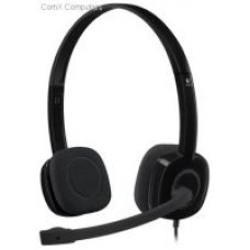 Logitech 981-000589 H151 Black Headset With Rotating Mic With Ncat Inline Volume And Mute Control - 3.5mm