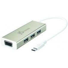 J5 Create Jch377 Usb Type-C ( Gen1 5gbps ) -> 7x Type-A ( Usb3.1/3.0/2.0 ) Hub With 1 X 2.4amps Fast Charge Port Ideal For Desktop Or Notebook/New Macbook 150x33x15mm + 900mm Cable Aluminum Housing Usb-Powered With Ac-Adapter J5 Create Jch377 Usb Type-C ( Gen1 5gbps ) -> 7x Type-A ( Usb3.1/3.0/2.0 ) Hub With 1 X 2.4amps Fast Charge Port Ideal For Desktop Or Notebook/New Macbook 150x33x15mm + 900mm Cable Aluminum Housing Usb-Powered With Ac-Adapter