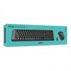 Logitech 920-003161 / 920-003168 Mk220 Cordless ( Cordless Kb+ Mouse ) Ultra Compact Design Kb ( Less Keys ) - With 128-Bit Aes Wireless Encryption Enhanced Function Keys Black Nano Usb Receiver