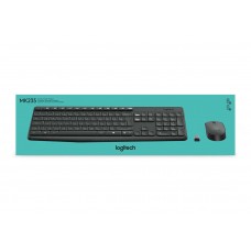 Logitech 920-007931 Mk235 Cordless ( Cordless Kb+ Mouse ) Full Sized Kb - With 128-Bit Aes Wireless Encryption Enhanced Function Keys Black : Usb
