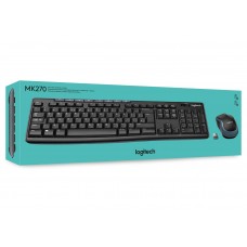 Logitech 920-004508 / 920-004509 Mk270 Cordless ( K270 Cordless Kb + M185 Mouse ) Enhanced Function Keys + 8 Hot Keys On/Off Switch On Mouse & Kb Spill-Resistant Black - Nano Receiver - Usb