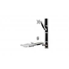Aavara W8812 Wall-Mount Rail System For 1x Display + 1x Kb - Free Style Kb Arm ( 2x Arms / 3x Joints) + Aw110 Free Style Display Arm ( 1x Arm / 2x Joints - 110 ( +90~-20 ) Tilt Angle Adjustable 95 ( +60~-35 ) Tilt Arm Adjustment +/-90 Swivel Angle Adjus Aavara W8812 Wall-Mount Rail System For 1x Display + 1x Kb - Free Style Kb Arm ( 2x Arms / 3x Joints) + Aw110 Free Style Display Arm ( 1x Arm / 2x Joints - 110 ( +90~-20 ) Tilt Angle Adjustable 95 ( +60~-35 ) Tilt Arm Adjustment +/-90 Swivel Angle Adjus