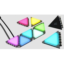 Corsair Cl-9011115 Lc100 Expansion Kit - 9x Interconnected Mini Triangle Lighting Panels ( 9 Leds Per Panel ) Upto 18 Magnetic Attachment 8x Included Low-Profile Connectors + 2x Corner Hinges - Compatiable With Lighting Node Pro / Commander Core Xt / Co Corsair Cl-9011115 Lc100 Expansion Kit - 9x Interconnected Mini Triangle Lighting Panels ( 9 Leds Per Panel ) Upto 18 Magnetic Attachment 8x Included Low-Profile Connectors + 2x Corner Hinges - Compatiable With Lighting Node Pro / Commander Core Xt / Co