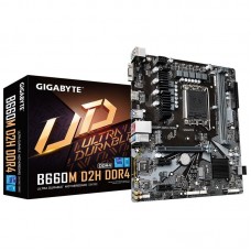 Gigabyte B760m H Ddr4 : All-In-One Lga1700 Alder Lake Mb - With 6+1+1 Phase Digital Vrm Hybrid Core Optimization Addressable Led Strip Support On-Board Buttons ( Reset + Q-Flash ) 2x Copper Pcbs Design Smartfan6 With 4x Temperature Sensors + 3x Hybr