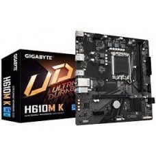 Gigabyte H610m K Ddr5 : All-In-One Lga1700 Alder Lake Mb - With 3+1+1 Phase Digital Vrm Hybrid Core Optimization Smartfan6 With 4x Temperature Sensors + 2x Hybrid Fan Headers Solid Pin Power Connectors ( Atx 8pin )- Intel H610 Chipset 2x Dual Channel