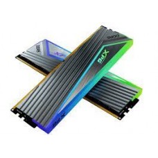 Adata Ax5u6400c4016g-Dccargy - Ddr5-6400 Rgb Caster Black Low-Profile Heatsink 16gb X2 Dual Kit Cl40 - 288pin 38.4gb/Sec Memory Bandwidth Built-In Ecc 1.4v With Built-In Power Management Ic - Lifetime Warranty - Retail Pack