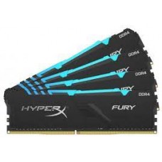 Kingston Hyper-X Rgb Fury Hx436c18fb4ak4/64 / Rgb Fury Beast Kf436c18bbak4/64 Ddr4-3600 ( Pc4-28800) With Asymmetrical Heatsink Cl18 16gb X 4 Kit - Support Intel Xmp ( Extreme Memory Profiles ) 1.35 - 288pin - Lifetime Warranty