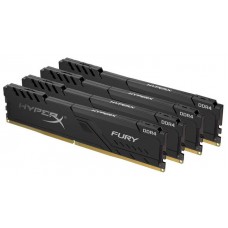 Kingston Hx424c15fb3k4/128 Ddr4-2400 ( Pc4-19200) Hyper-X Fury With Black Asymmetrical Heatsink Cl15 32gb X 4 Kit - Support Intel Xmp ( Extreme Memory Profiles ) 1.2v - 288pin - Lifetime Warranty
