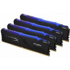 Kingston Hyper-X Rgb Fury Hx432c16fb3ak4/128 / Rgb Fury Beast Kf432c16bbak4/128 Ddr4-3200 ( Pc4-25600) With Asymmetrical Heatsink Cl16 32gb X 4 Kit - Support Intel Xmp ( Extreme Memory Profiles ) 1.35v - 288pin - Lifetime Warranty