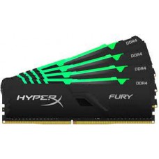 Kingston Hyper-X Rgb Fury Hx436c18fb3ak4/128 / Rgb Fury Beast Kf436c18bbak4/128 Ddr4-3600 ( Pc4-28800) With Asymmetrical Heatsink Cl18 32gb X 4 Kit - Support Intel Xmp ( Extreme Memory Profiles ) 1.35v - 288pin - Lifetime Warranty