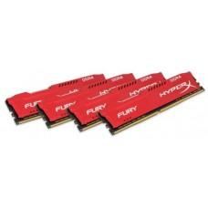 Kingston Hx429c17fr2k4/32 Ddr4-2933 ( Pc4-23400) Hyper-X Fury With Red Asymmetrical Heatsink Cl17 8gb X 4 Kit - Support Intel Xmp ( Extreme Memory Profiles ) 1.2v - 288pin - Lifetime Warranty