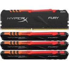Kingston Hyper-X Rgb Fury Hx430c15fb3ak4/32 / Rgb Fury Beast Kf430c15bbak4/32 Ddr4-3000 ( Pc4-24000) With Asymmetrical Heatsink Cl15 8gb X 4 Kit - Support Intel Xmp ( Extreme Memory Profiles ) 1.35 - 288pin - Lifetime Warranty