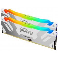 Kingston Kf572c38rwak2-32 - Ddr5-7200 (Pc5-57600) Fury Rgb Renegade With White Tall-Heatsink 16gb X2 Kit Cl36 - 288pin Single Rank 38.4gb/Sec Memory Bandwidth Built-In Ecc 1.4v With Built-In Power Management Ic - Lifetime Warranty - Retail Pack