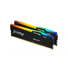 Kingston Kf556c36bbeak2-64 - Ddr5-5600 (Pc5-44800) Fury Beast Rgb With Heatsink 32gb X2 Dual Kit - Expo Optimized For Amd Ryzen + Intel Xmp ( Extreme Memory Profiles ) Cl36 - 288pin Single Rank 38.4gb/Sec Memory Bandwidth Built-In Ecc 1.25v With Buil