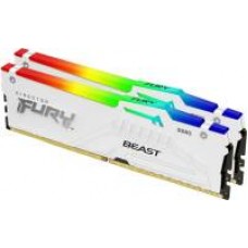 Kingston Kf560c36bweak2-64 - Ddr5-6000 (Pc5-48000) Fury Beast Rgb With White Heatsink 32gb X2 Dual Kit - Expo Optimized For Amd Ryzen + Intel Xmp ( Extreme Memory Profiles ) Cl36 - 288pin Single Rank 38.4gb/Sec Memory Bandwidth Built-In Ecc 1.25v Wi