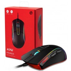 Adata Xpg Primer Optical Gaming Mouse - Black With Customizable Rgb (16.8m Color) In 3 Zones Durable Double-Shot Surface With Pbt 98g Lightweight 20 Million Clicks Omron Switch 6 Pogramable Buttons Pixart Pmw3360 400-12000dpi 200ips ( Inch Per Sec )