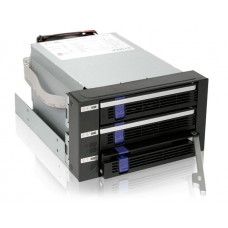 Icydock Mb153sp-B 3x Hot-Swappable 3.5" In 2x 5.25" Bay - Sata6g Mobile Rack ( Ideal For Raid 0/1/1e/5 ) Anti-Shank Design Aluminum Black Latch-Lock Detachable 80mm Rear Fan ; Interchangeable Tray ( It-I5xit Or It-I45xit ) Compatible With