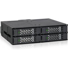 Icydock Tougharmor Mb607sp-B Mobile Rack Black - For 4x 2.5" ( 15mm ) Sas/Sata6g In 5.25" Bay With Latch-Lock Ideal For Upto To Raid 0+1/10/5 In Limited Space Push And Eject Design - Tougharmor Heavy Duty Metal Construction Hot-Swappable In