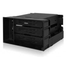 Icydock Mb830sp-B Mobilerack / Internal Docking - 3 X Hot-Swappable 3.5" Sata/Sas In 2 X 5.25" Bay Screwless + Trayless + Spring Loaded Dust Cover With Apt ( Active Power Technology - Led + Fan Only Powered When Hdd Inserted ) Aluminum Blac Icydock Mb830sp-B Mobilerack / Internal Docking - 3 X Hot-Swappable 3.5" Sata/Sas In 2 X 5.25" Bay Screwless + Trayless + Spring Loaded Dust Cover With Apt ( Active Power Technology - Led + Fan Only Powered When Hdd Inserted ) Aluminum Blac