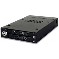 Icydock Tougharmor Mb992skr-B Mobile Rack With Built-In Raid ( 01jbod ) Black - For 2x 2.5" ( 9.5mm ) Sata6g In 3.5" Bay With Key-Lock Push And Eject Design - Tougharmor Heavy Duty Metal Construction Hot-Swappable Inner Tray Exchangable With